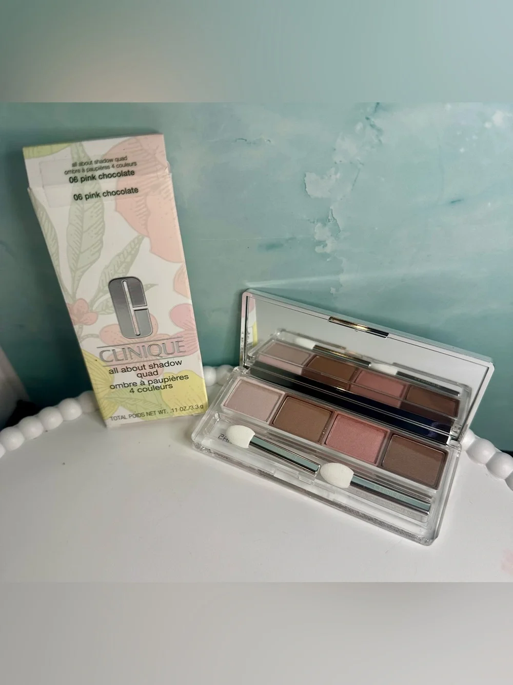 Clinique All About Shadow Quad - Pink Chocolate Neutral & Rose Tones